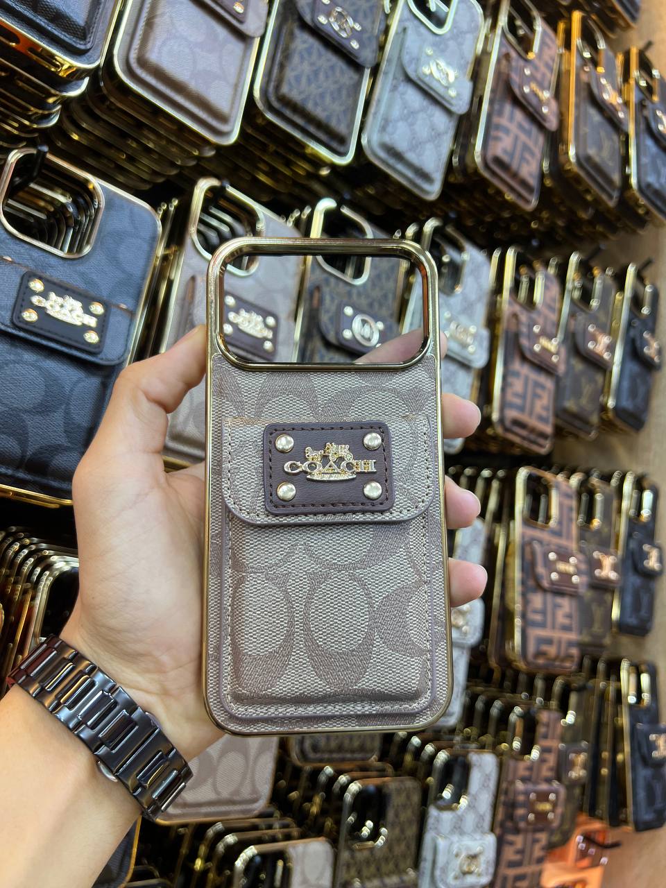 Antichoc coach original pou iphone BEIGE
