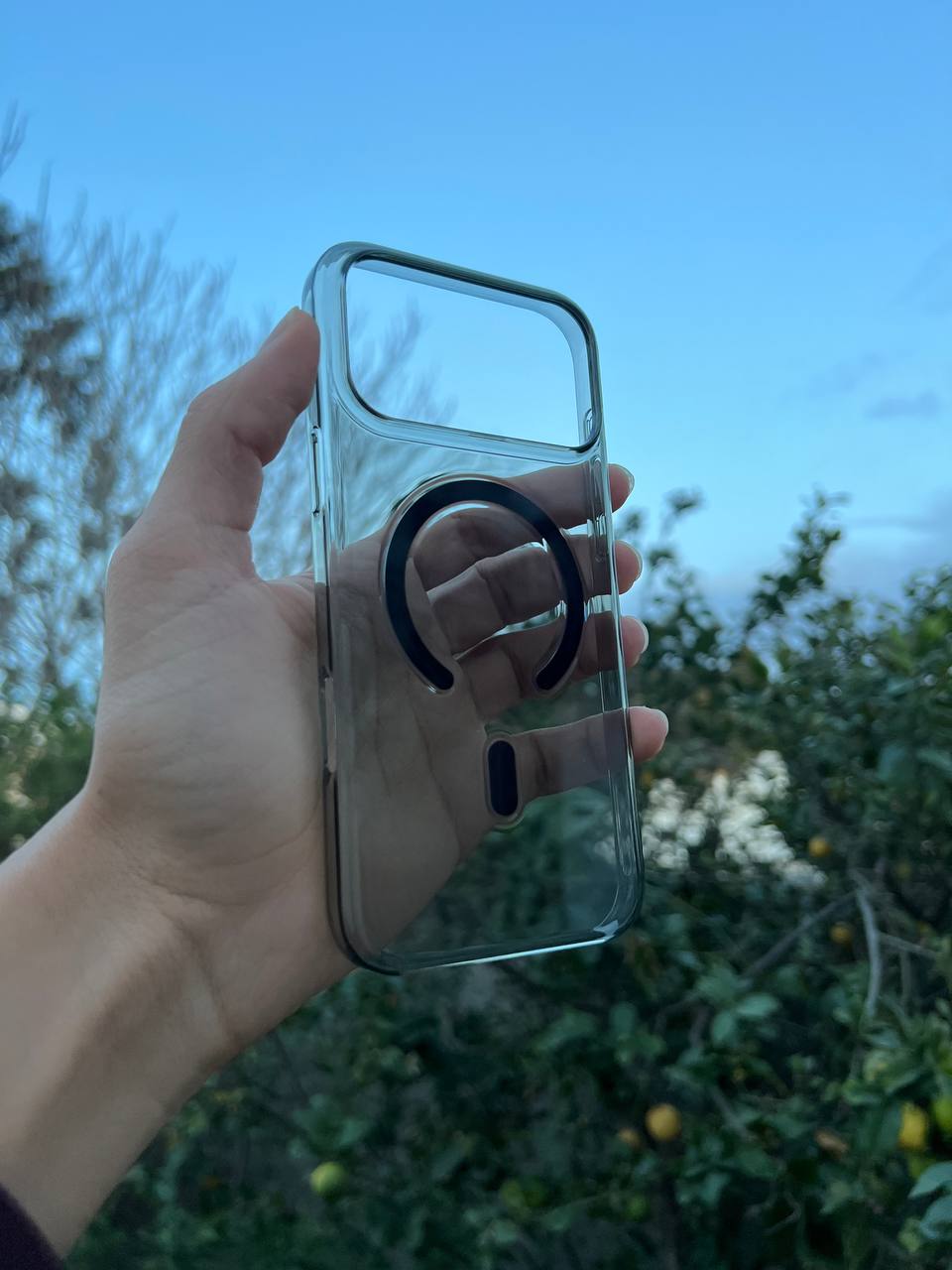 Antichoc transparent couleur magsafe original Pour Iphone