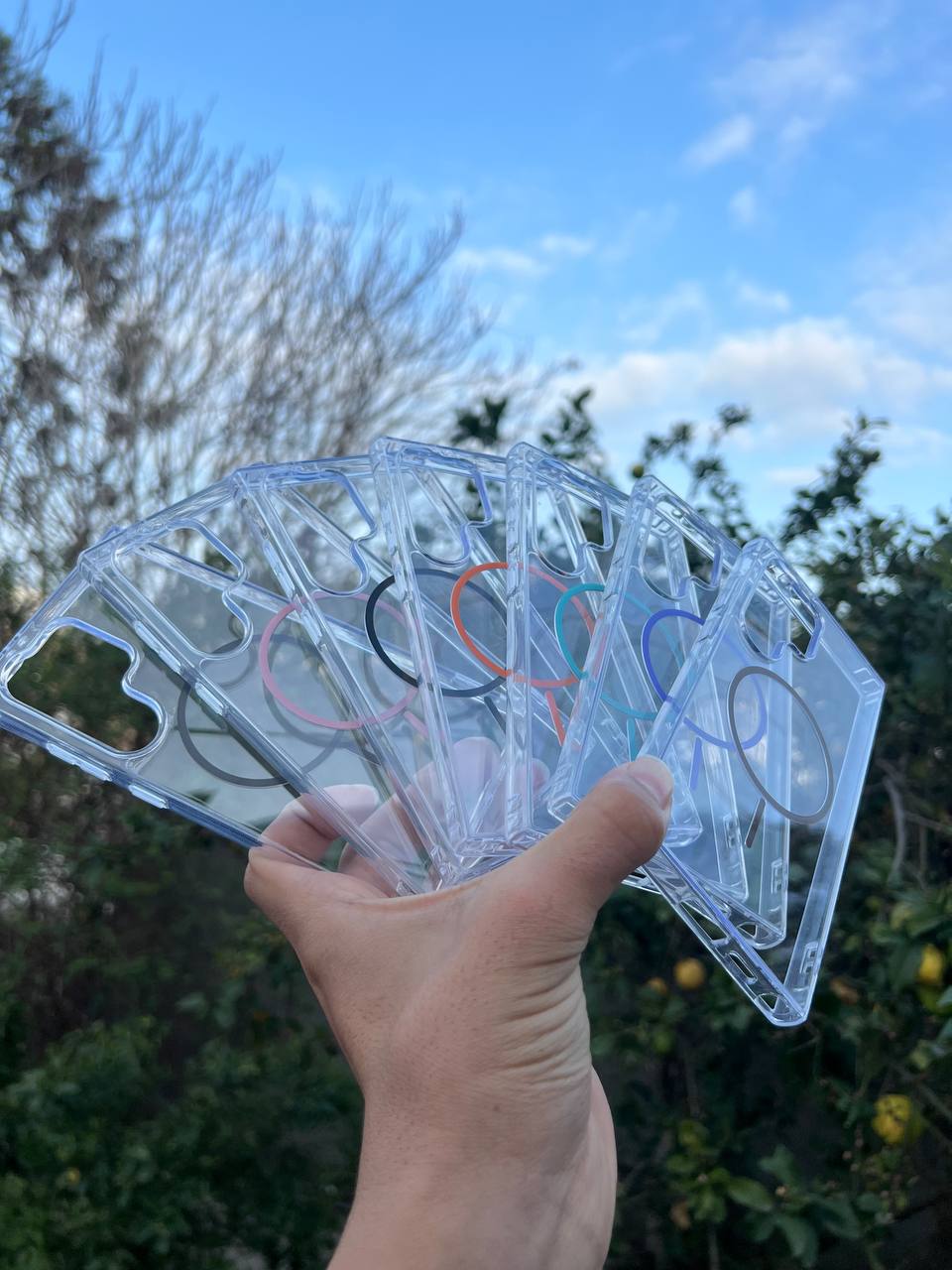 Antichoc transparent couleur magsafe pour samsung