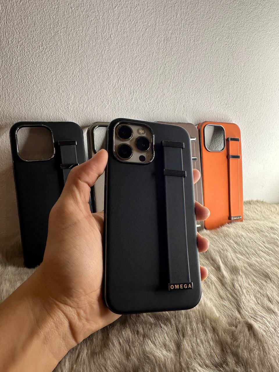 Antichoc Leather Omega Original Avec Ceinture Pour Iphone