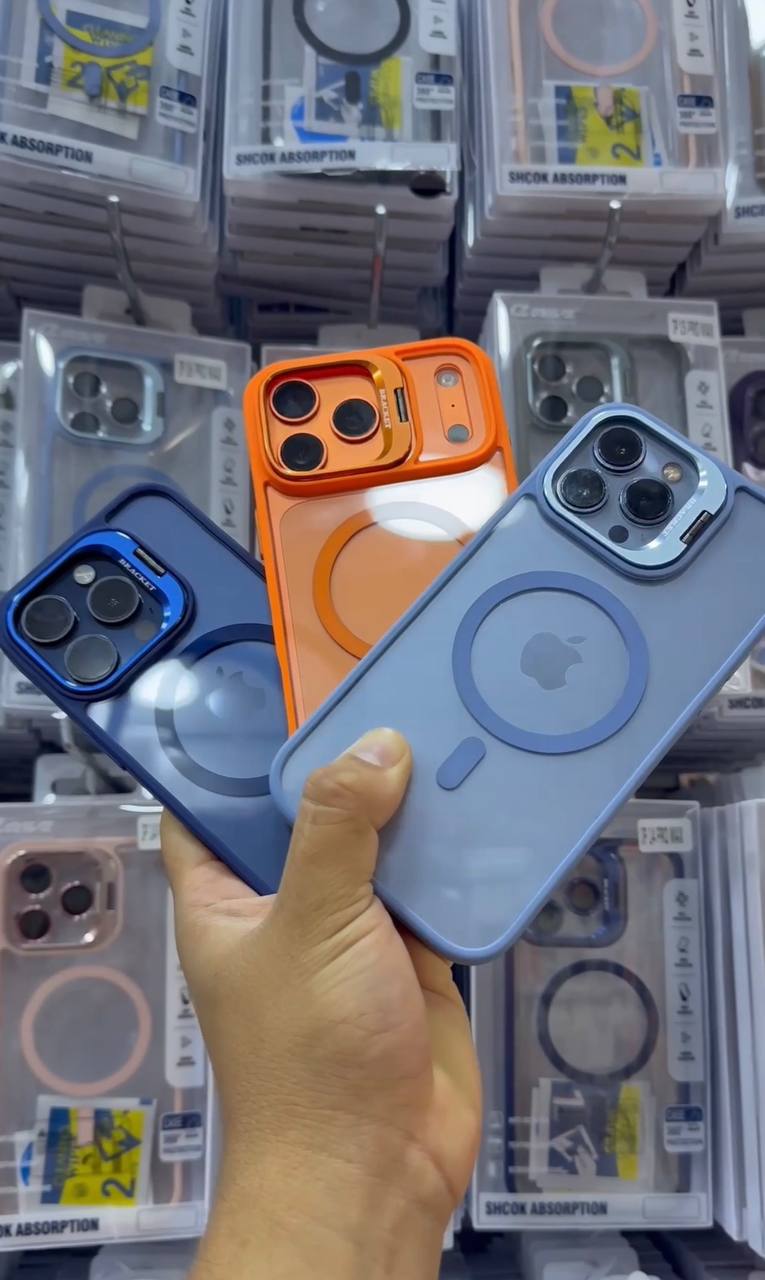 Antichoc 3 in 1 original ( magsafe + support + lentille camera )