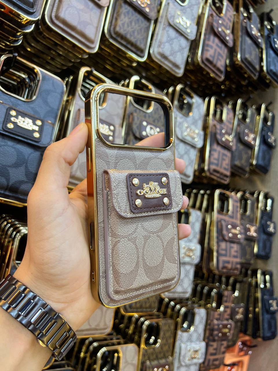 Antichoc coach original pou iphone BEIGE