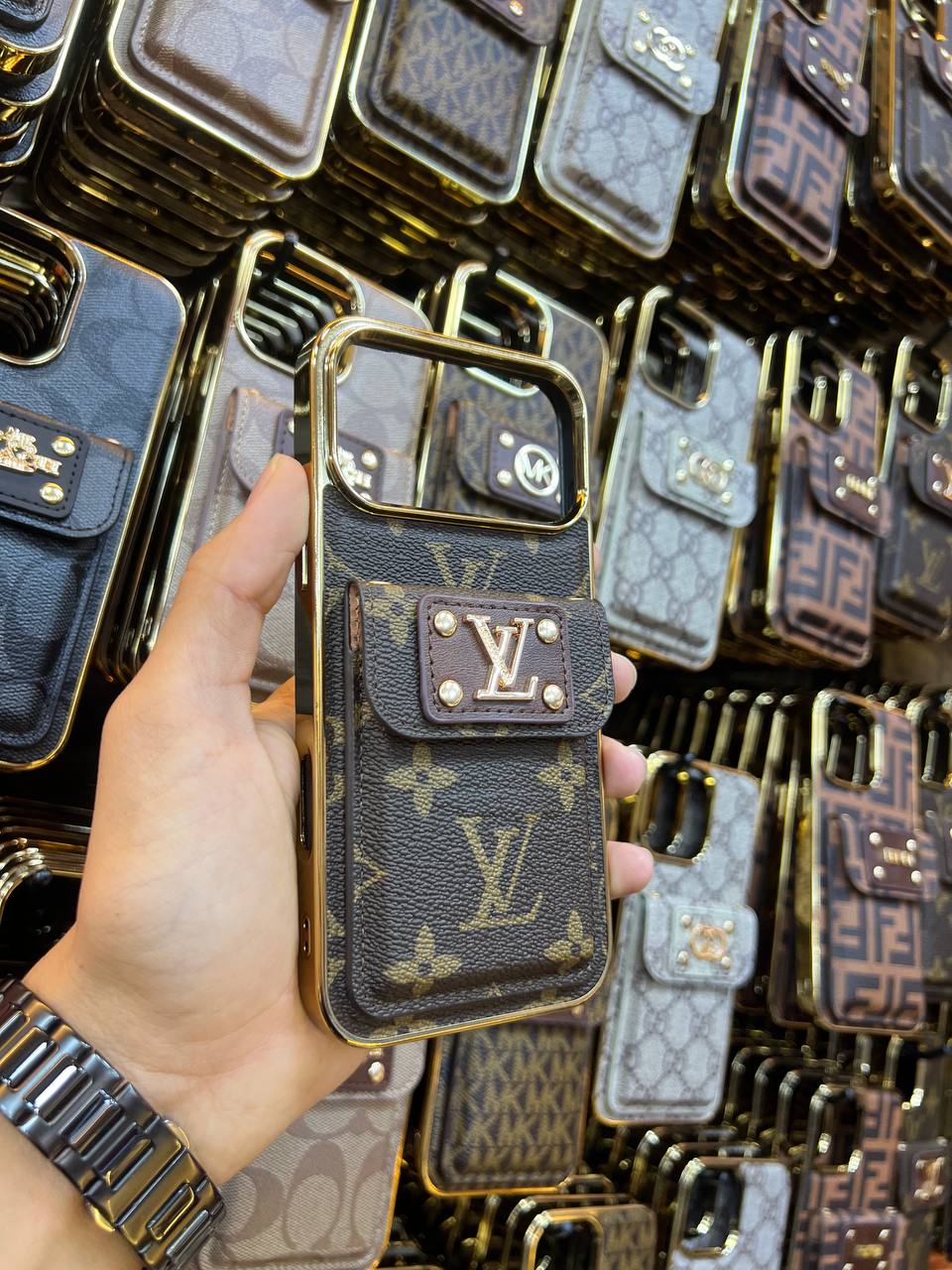 Antichoc LOUIS VUITTON original pour iphone BROWN