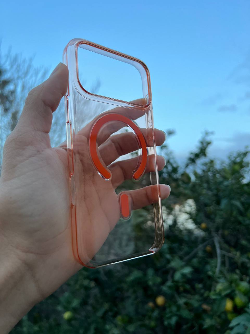 Antichoc transparent couleur magsafe original Pour Iphone