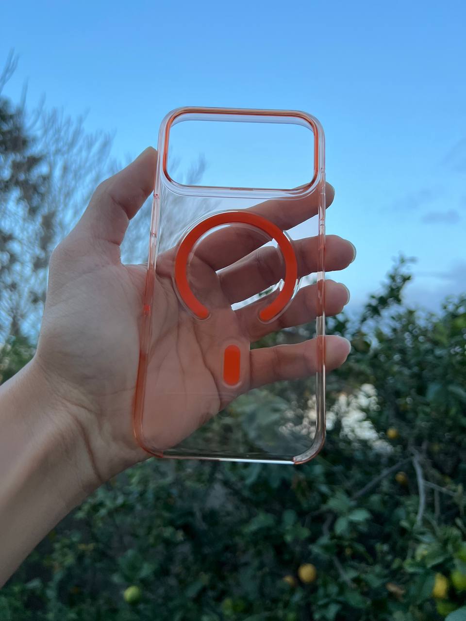 Antichoc transparent couleur magsafe original Pour Iphone