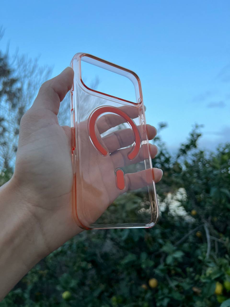 Antichoc transparent couleur magsafe original Pour Iphone