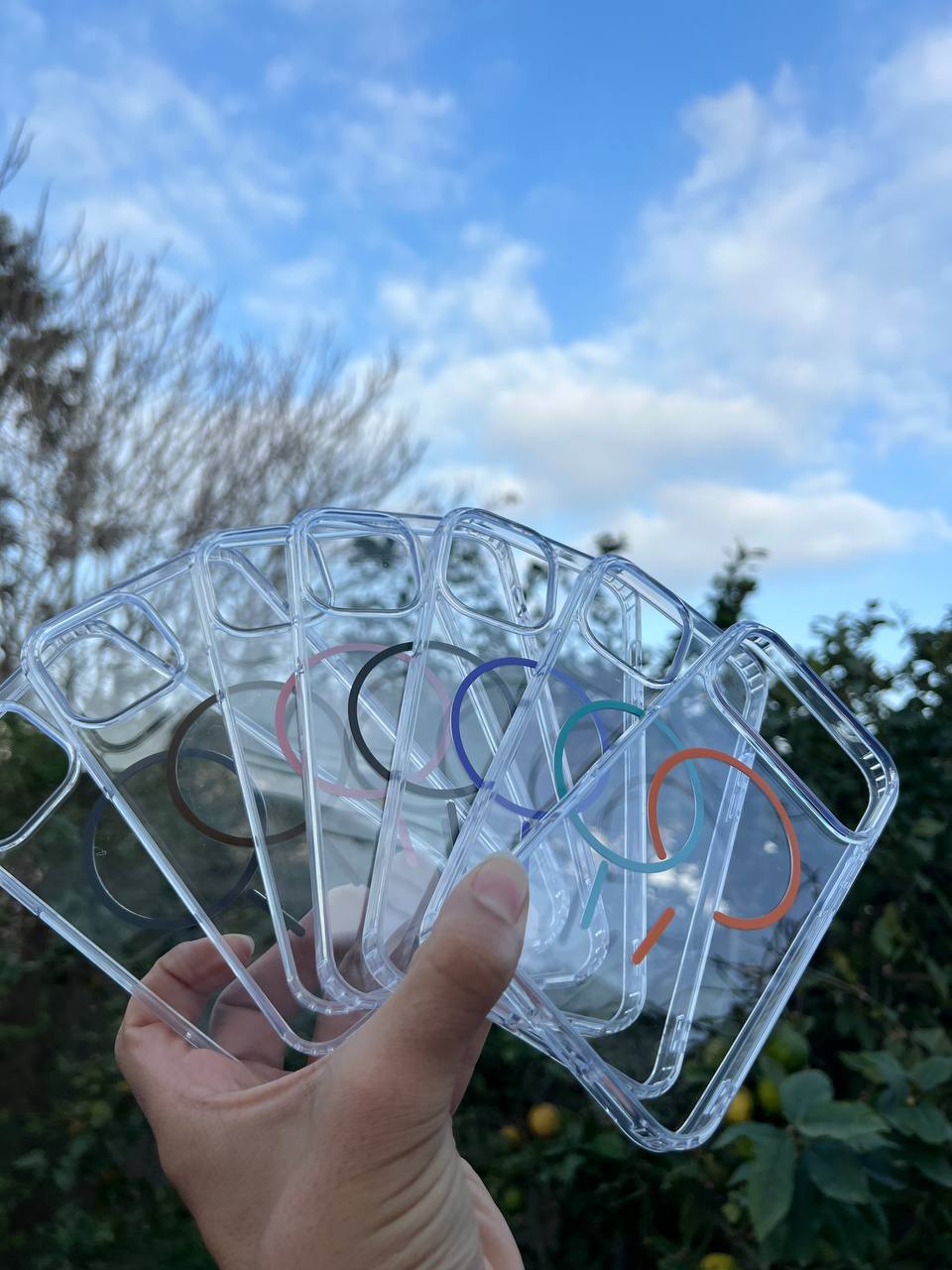 Antichoc transparent couleur magsafe pour iphone