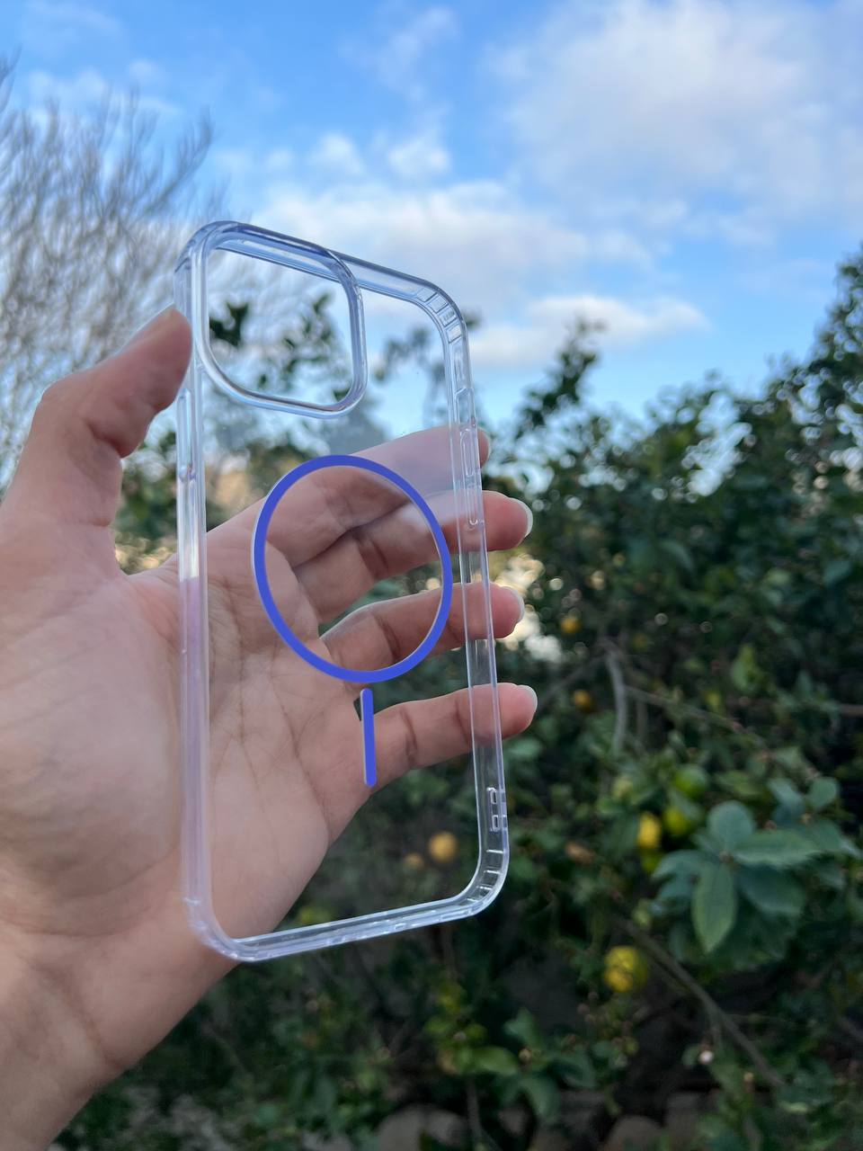 Antichoc transparent couleur magsafe pour iphone