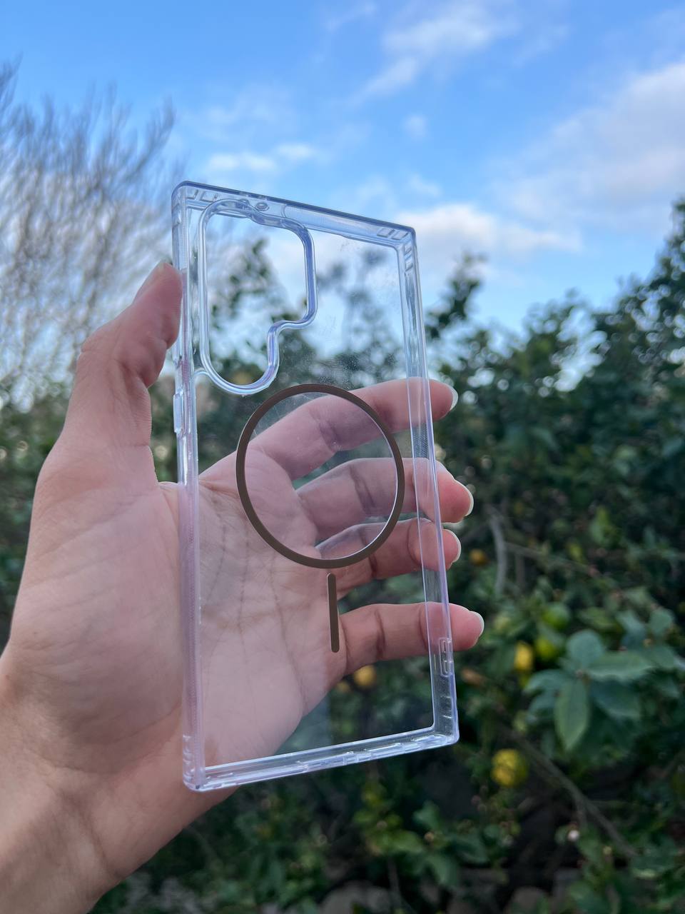 Antichoc transparent couleur magsafe pour samsung