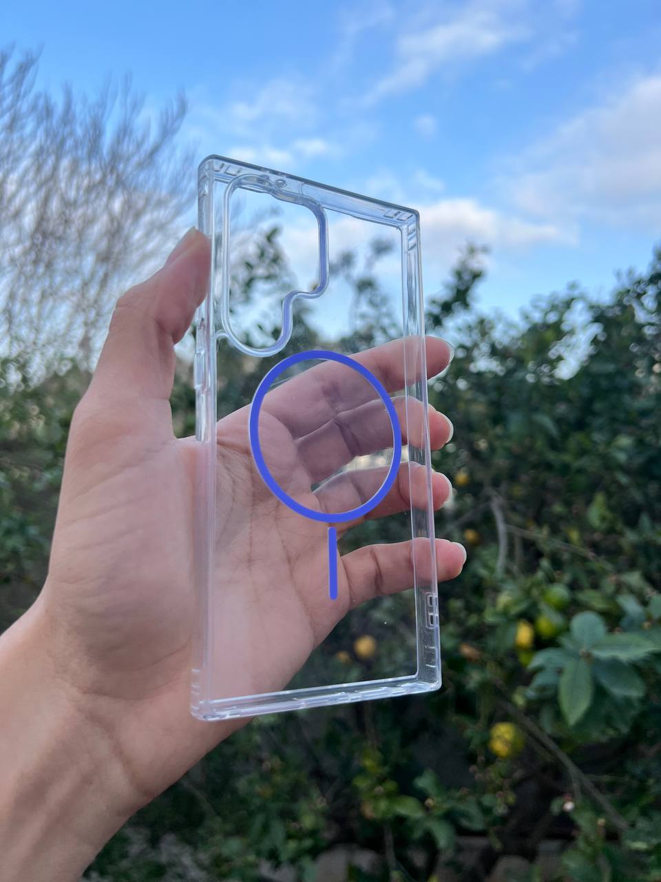 Antichoc transparent couleur magsafe pour samsung