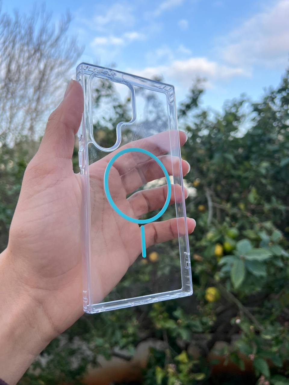 Antichoc transparent couleur magsafe pour samsung