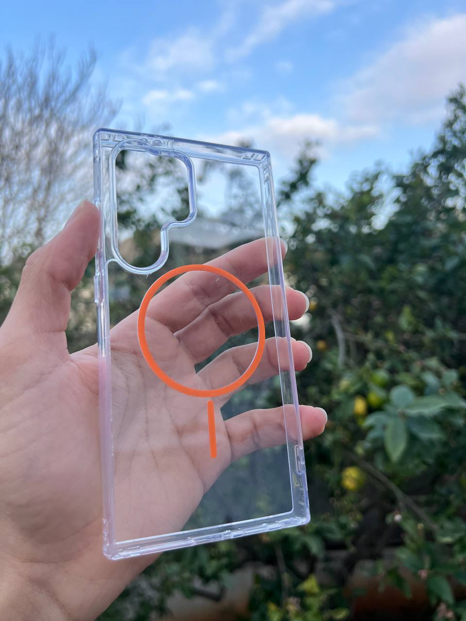 Antichoc transparent couleur magsafe pour samsung
