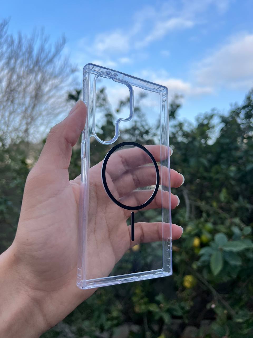 Antichoc transparent couleur magsafe pour samsung