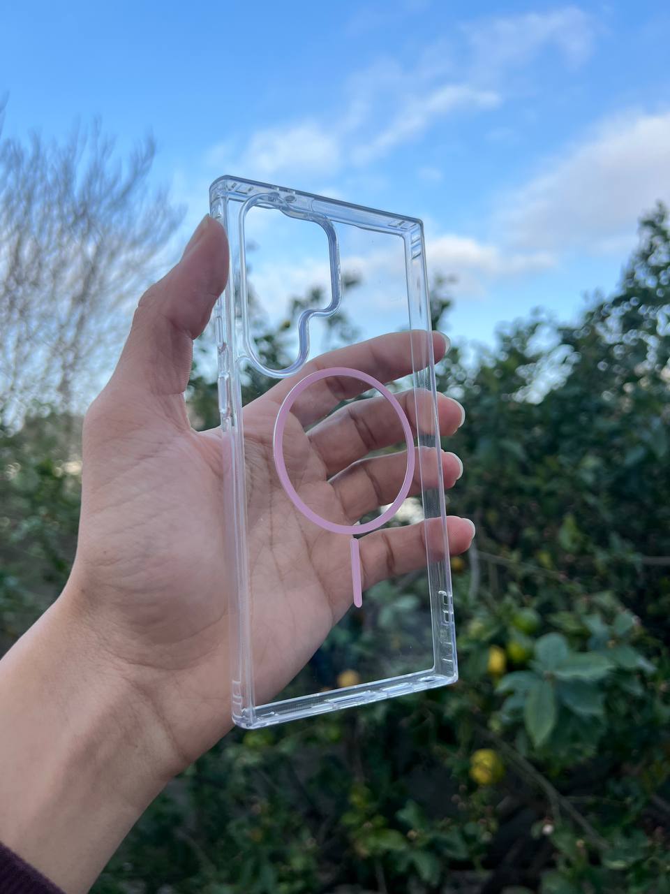 Antichoc transparent couleur magsafe pour samsung