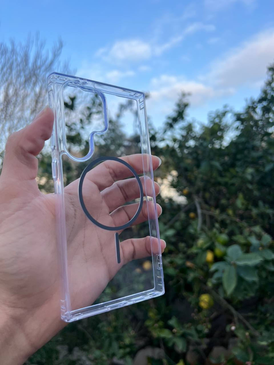 Antichoc transparent couleur magsafe pour samsung
