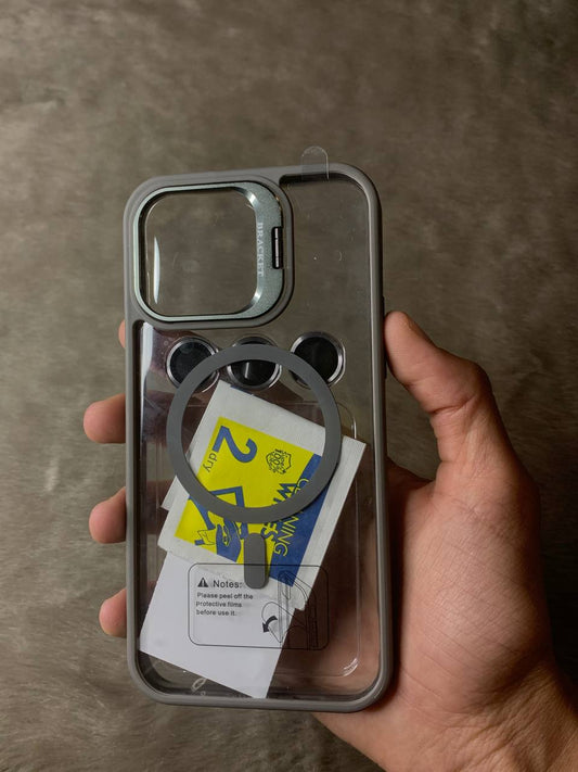 Antichoc magsafe avec lentille camera + support ( promotion)