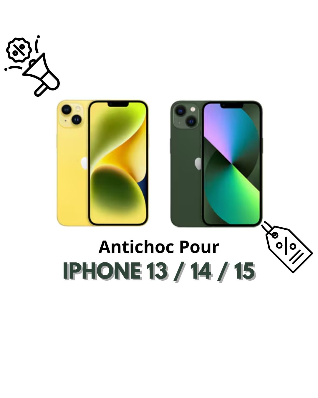 Antichoc Pour IPHONE 13 / 14 / 15 (PROMOTION)