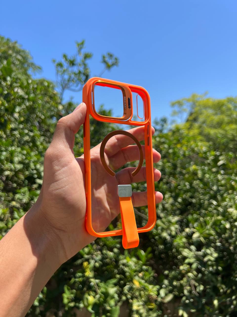 Antichoc 4 in 1 Original ( magsafe + support + main libre ) Pour iphone / ORANGE