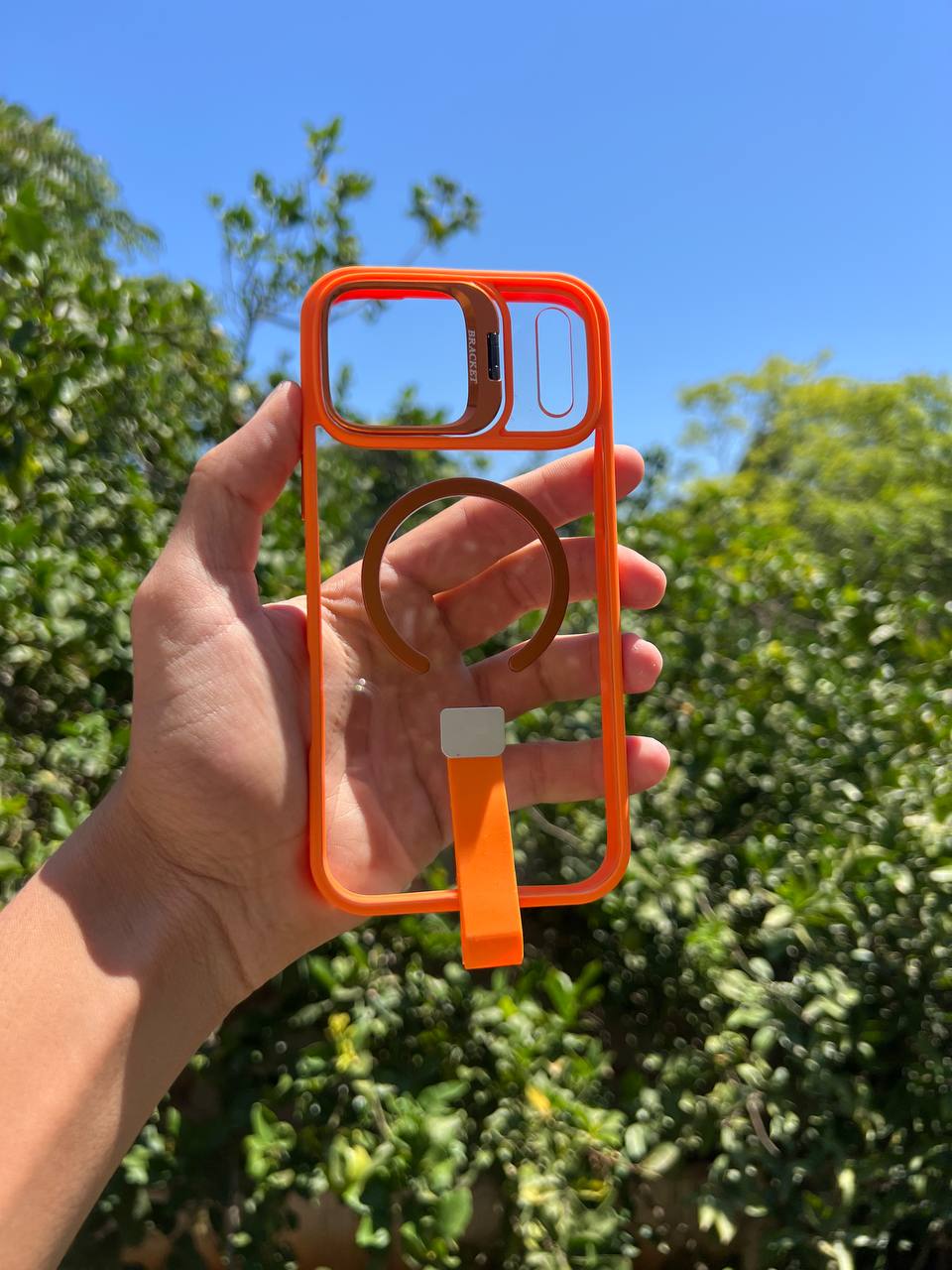 Antichoc 4 in 1 Original ( magsafe + support + main libre ) Pour iphone / ORANGE