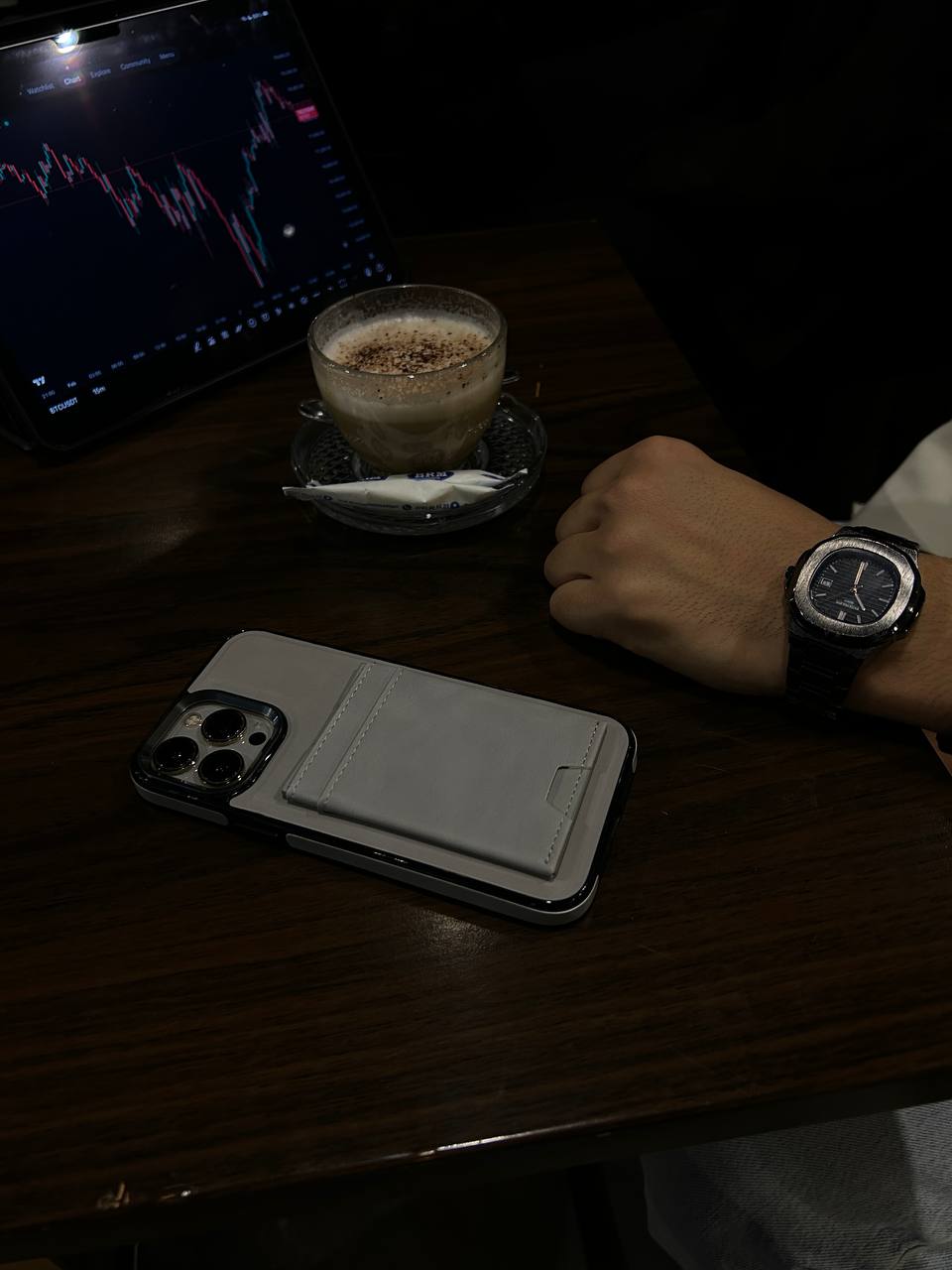 Antichoc leather & portefeuille Pour Iphone