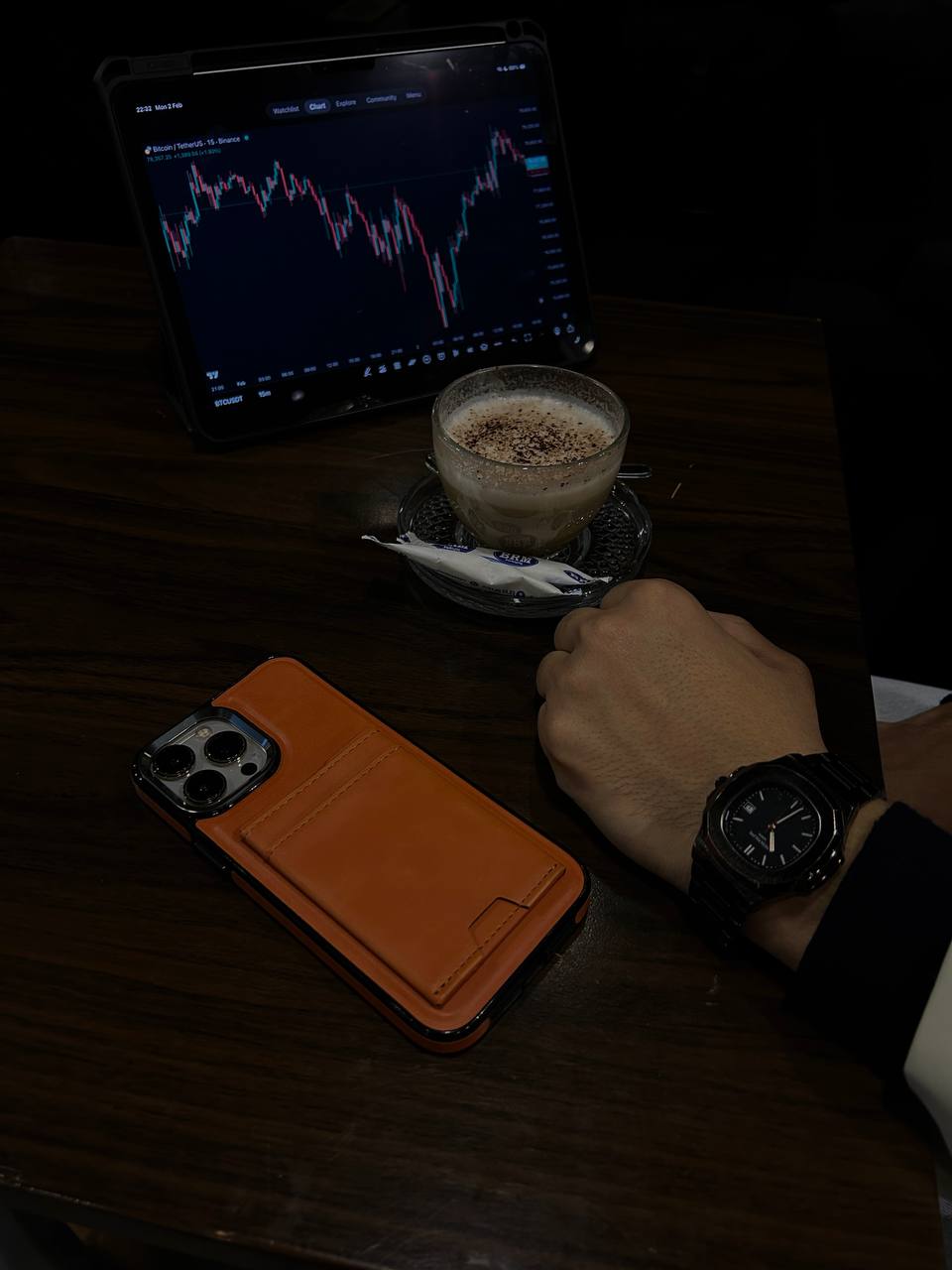 Antichoc leather & portefeuille Pour Iphone