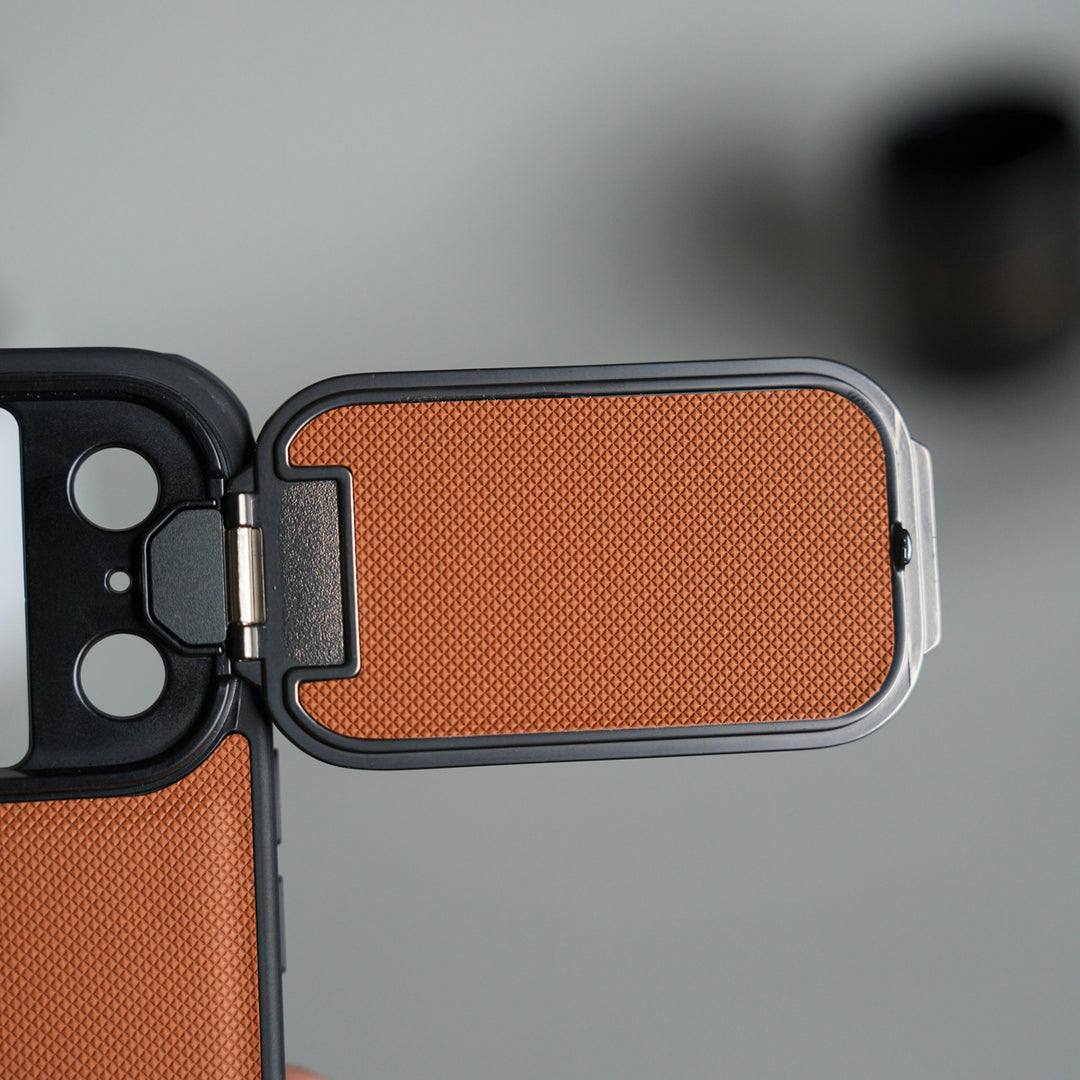 Antichoc Leather Original avec support et protection camera