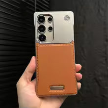 Antichoc Luxury Leather Titanium Magsafe Pour Samsung