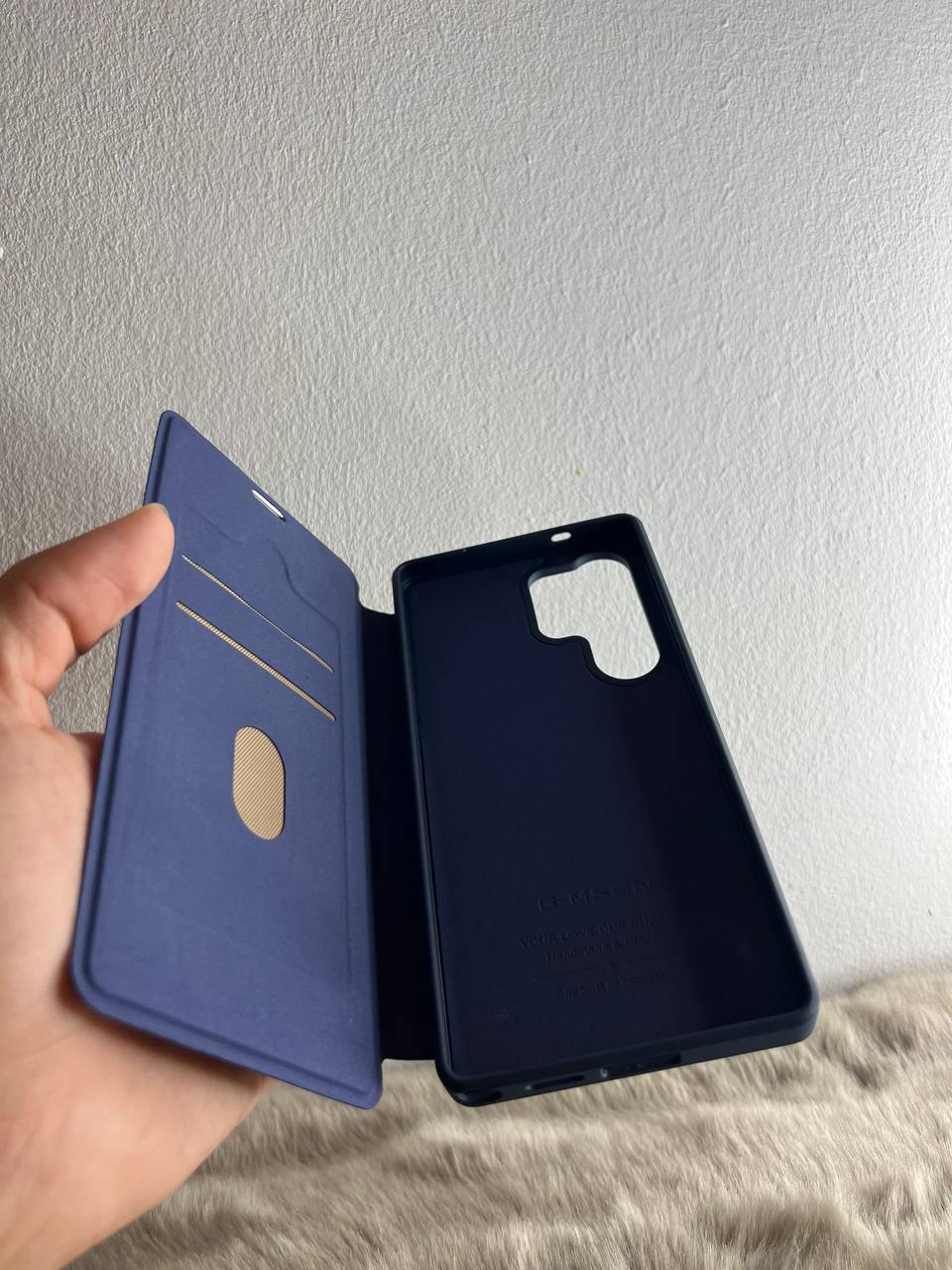 Antichoc cuire original + cover + magsafe Pour samsung / NAVY