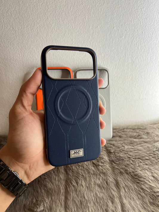 Antichoc h.c Leather Magsafe original Pour iphone / NAVY