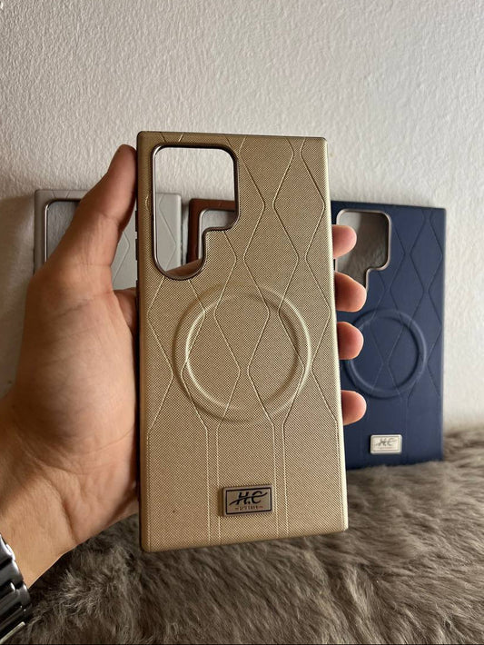 Antichoc h.c Leather Magsafe original Pour samsung / GOLD