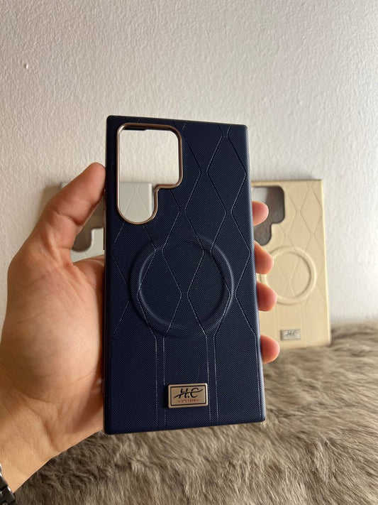 Antichoc h.c Leather Magsafe original Pour samsung / NAVY