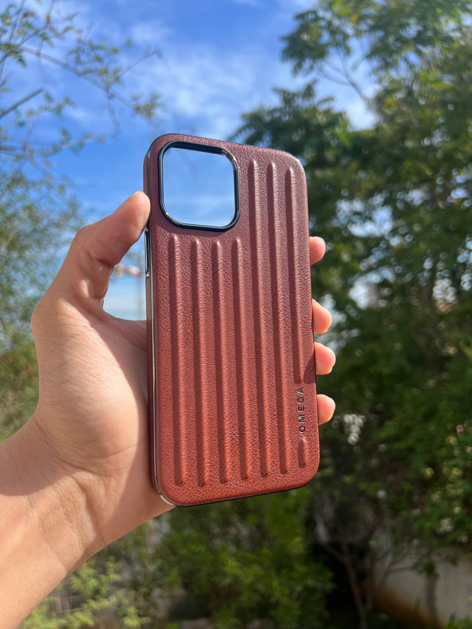 Antichoc Omega Leather original Pour Iphone